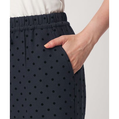 ［size SHORT/TALLあり］キモウ ドット ニーハイフレアパンツ （NAVY）｜詳細画像