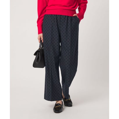 ［size SHORT/TALLあり］キモウ ドット ニーハイフレアパンツ （NAVY）｜詳細画像