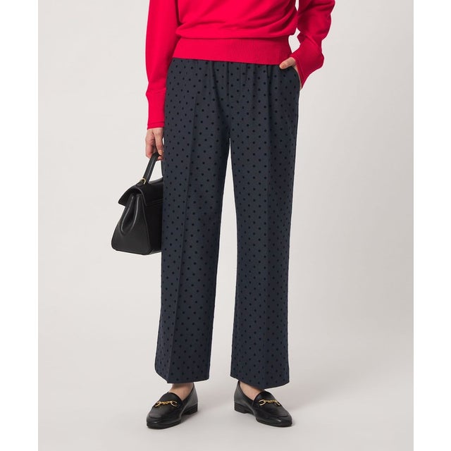 ［size SHORT/TALLあり］キモウ ドット ニーハイフレアパンツ （NAVY）