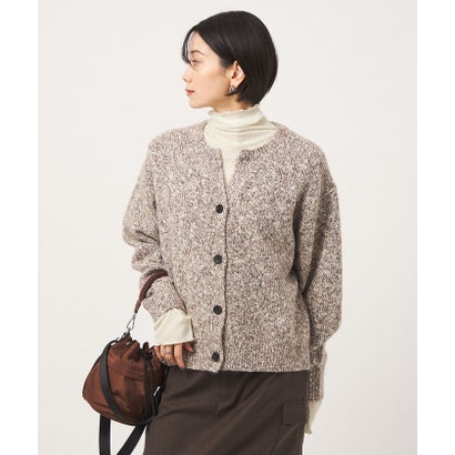 ミックスヤーン スキッパー カーディガン （BEIGE）｜詳細画像