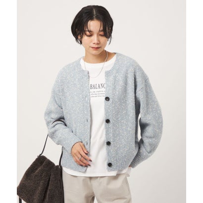 ミックスヤーン スキッパー カーディガン （BEIGE）｜詳細画像