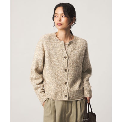 ミックスヤーン スキッパー カーディガン （BEIGE）｜詳細画像