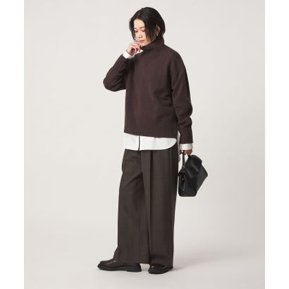 ［size SHORT/TALLあり］キモウ ニーハイワイドパンツ （BLACK）｜詳細画像