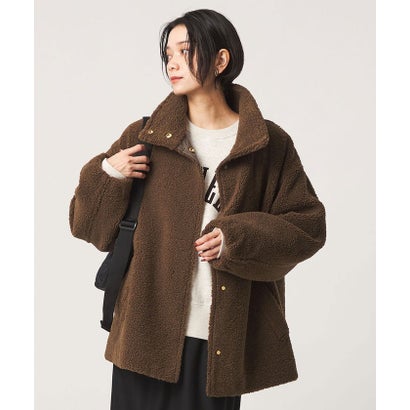 ［size SHORTあり］ボア スタンドカラー ブルゾン （NATURAL）｜詳細画像