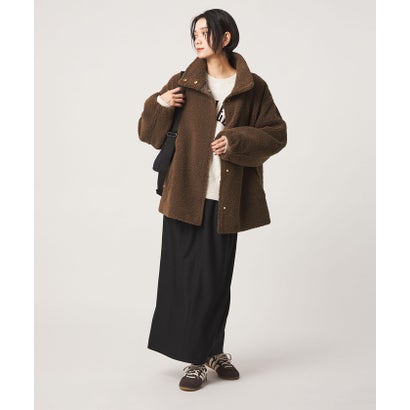［size SHORTあり］ボア スタンドカラー ブルゾン （NATURAL）｜詳細画像