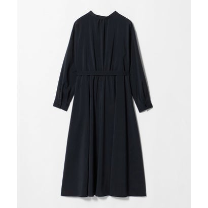ベルト フレア ロングスリーブ ワンピース （NAVY）｜詳細画像