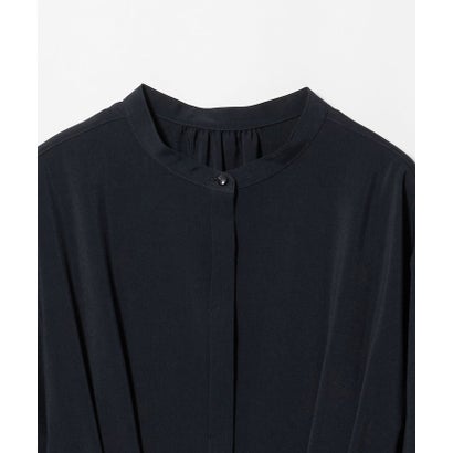 ベルト フレア ロングスリーブ ワンピース （NAVY）｜詳細画像