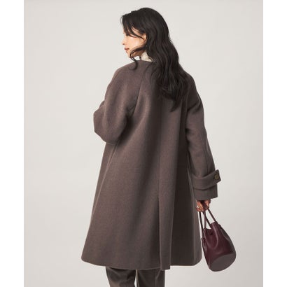 アンゴラビーバー ノーカラー ロングコート （MOCA）｜詳細画像