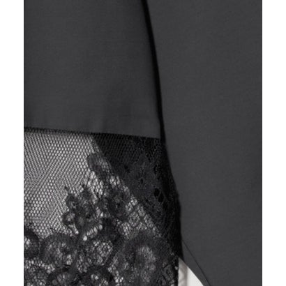 【WEB限定】＜at ease＞スソ レース ロングスリーブ ブラウス UVカット （DK.GRAY）｜詳細画像