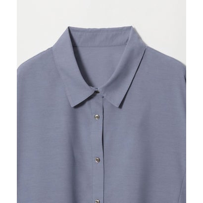 【WEB限定】＜at ease＞スソ レース ロングスリーブ ブラウス UVカット （DK.GRAY）｜詳細画像