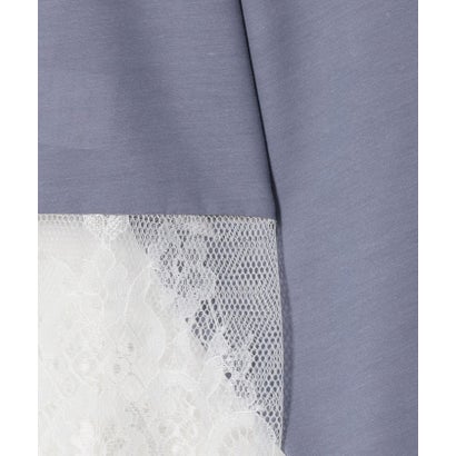 【WEB限定】＜at ease＞スソ レース ロングスリーブ ブラウス UVカット （DK.GRAY）｜詳細画像