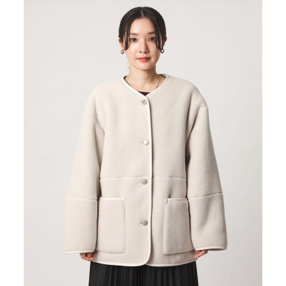 【WEB限定】＜at ease＞フリース ボア リバーシブル ブルゾン （OFF WHITE）｜詳細画像