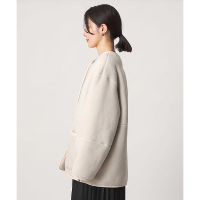 【WEB限定】＜at ease＞フリース ボア リバーシブル ブルゾン （OFF WHITE）｜詳細画像