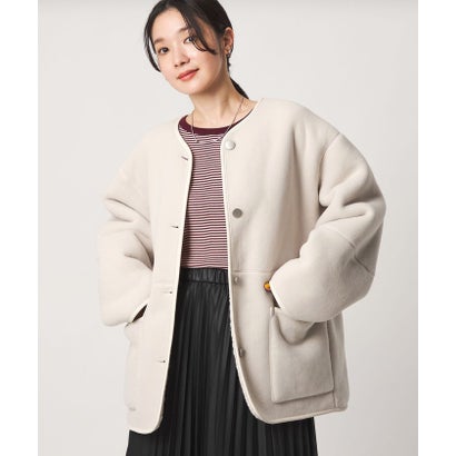 【WEB限定】＜at ease＞フリース ボア リバーシブル ブルゾン （OFF WHITE）｜詳細画像