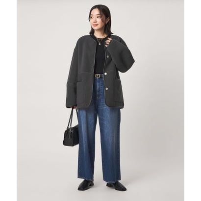 【WEB限定】＜at ease＞フリース ボア リバーシブル ブルゾン （OFF WHITE）｜詳細画像