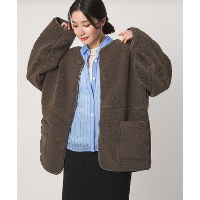 【WEB限定】＜at ease＞フリース ボア リバーシブル ブルゾン （OFF WHITE）｜詳細画像
