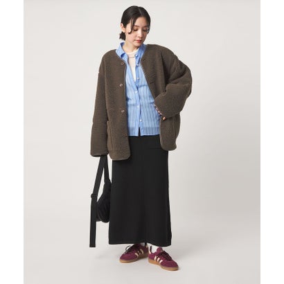 【WEB限定】＜at ease＞フリース ボア リバーシブル ブルゾン （OFF WHITE）｜詳細画像