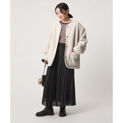 【WEB限定】＜at ease＞フリース ボア リバーシブル ブルゾン （OFF WHITE）｜詳細画像
