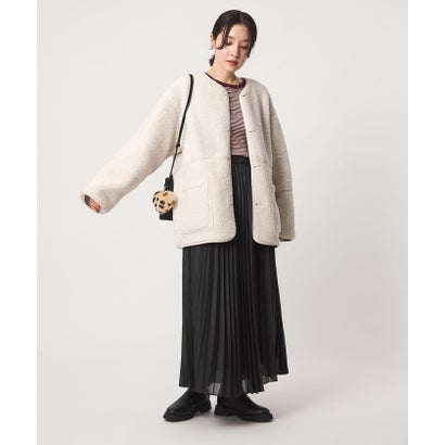 【WEB限定】＜at ease＞フリース ボア リバーシブル ブルゾン （OFF WHITE）｜詳細画像