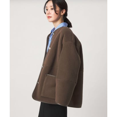 【WEB限定】＜at ease＞フリース ボア リバーシブル ブルゾン （DK.BROWN）｜詳細画像