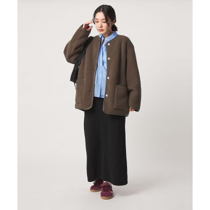 【WEB限定】＜at ease＞フリース ボア リバーシブル ブルゾン （DK.BROWN）｜詳細画像