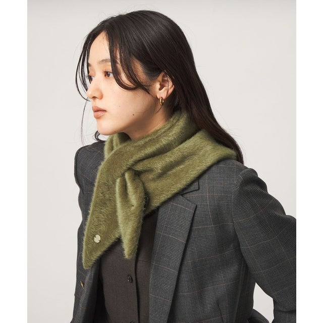 ＜CATARZI 1910＞ファーライク マフラー （OLIVE）