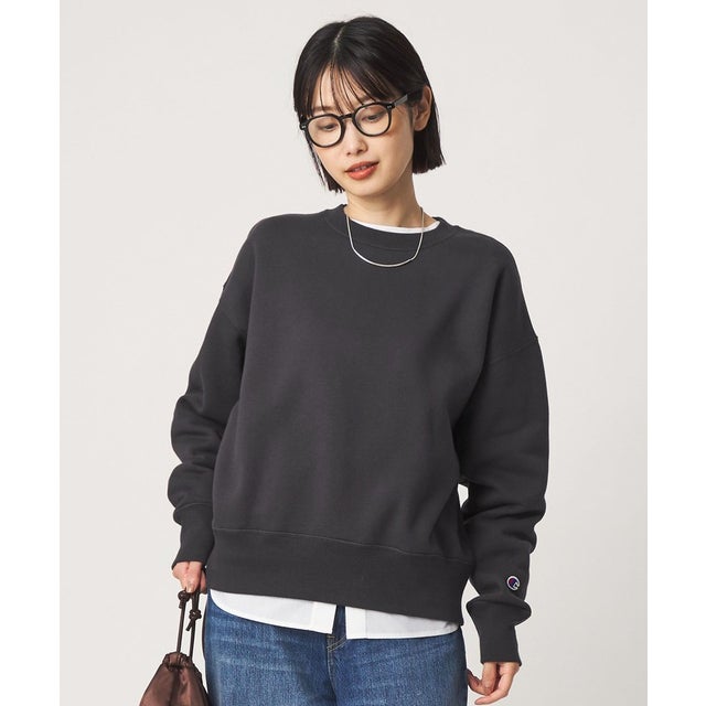 【別注】＜Champion＞CVC TF プリント プルオーバー （BLACK）