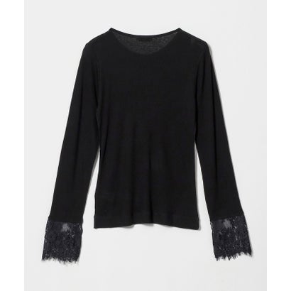 ユナイテッドアローズ グリーンレーベル リラクシング UNITED ARROWS green label relaxing FFC TE/Wテレコ ソデLACE PO_A （BLACK）｜詳細画像