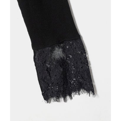 ユナイテッドアローズ グリーンレーベル リラクシング UNITED ARROWS green label relaxing FFC TE/Wテレコ ソデLACE PO_A （BLACK）｜詳細画像