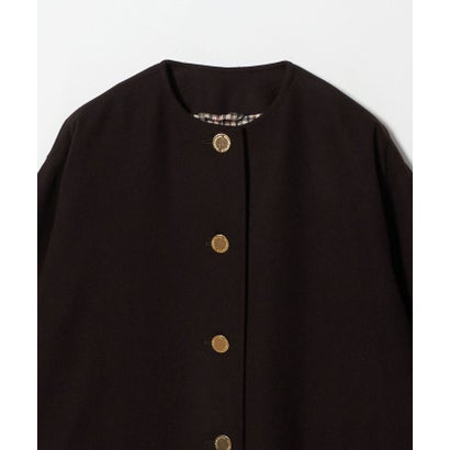 【別注】＜Traditional Weatherwear＞LINTON ノーカラー コート （MD.BROWN）｜詳細画像