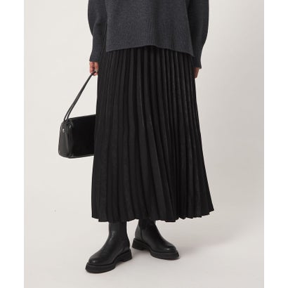 ユナイテッドアローズ グリーンレーベル リラクシング UNITED ARROWS green label relaxing FFC スウェードライクサテンPLT SK （BLACK）｜詳細画像