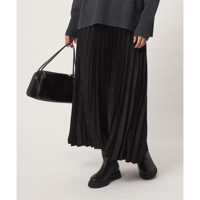 ユナイテッドアローズ グリーンレーベル リラクシング UNITED ARROWS green label relaxing FFC スウェードライクサテンPLT SK （BLACK）｜詳細画像