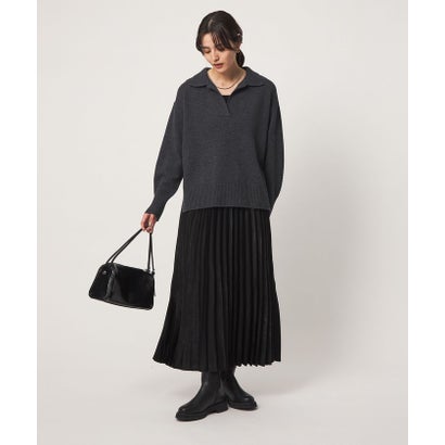 ユナイテッドアローズ グリーンレーベル リラクシング UNITED ARROWS green label relaxing FFC スウェードライクサテンPLT SK （BEIGE）｜詳細画像