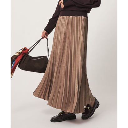 ユナイテッドアローズ グリーンレーベル リラクシング UNITED ARROWS green label relaxing FFC スウェードライクサテンPLT SK （BEIGE）｜詳細画像