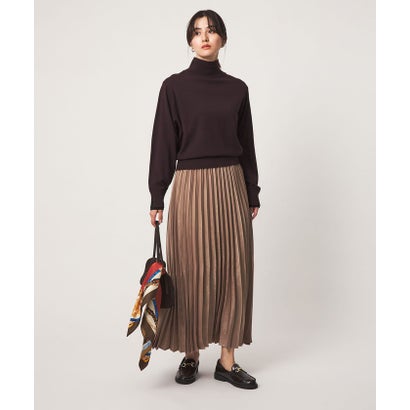ユナイテッドアローズ グリーンレーベル リラクシング UNITED ARROWS green label relaxing FFC スウェードライクサテンPLT SK （BEIGE）｜詳細画像