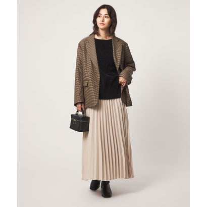 ユナイテッドアローズ グリーンレーベル リラクシング UNITED ARROWS green label relaxing FFC スウェードライクサテンPLT SK （BEIGE）｜詳細画像