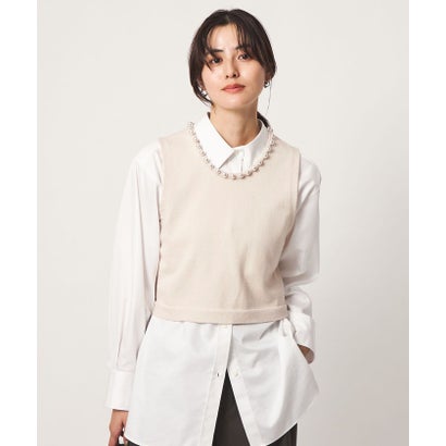 ユナイテッドアローズ グリーンレーベル リラクシング UNITED ARROWS green label relaxing FFC HW FAKEPEARL BTN TTP （NATURAL）｜詳細画像