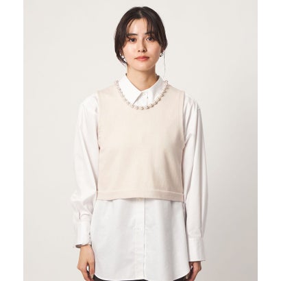ユナイテッドアローズ グリーンレーベル リラクシング UNITED ARROWS green label relaxing FFC HW FAKEPEARL BTN TTP （BLACK）｜詳細画像