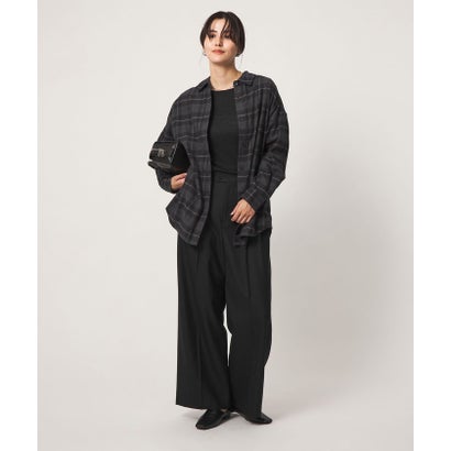 ユナイテッドアローズ グリーンレーベル リラクシング UNITED ARROWS green label relaxing SC CHKネルSHT （BLACK）｜詳細画像