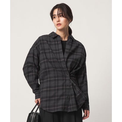 ユナイテッドアローズ グリーンレーベル リラクシング UNITED ARROWS green label relaxing SC CHKネルSHT （BLACK）｜詳細画像