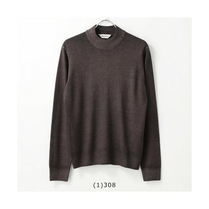 グランサッソ GRAN SASSO GRAN SASSO モックネック ニット 55108 22792 ウール 製品染め （900/ブルー）｜詳細画像