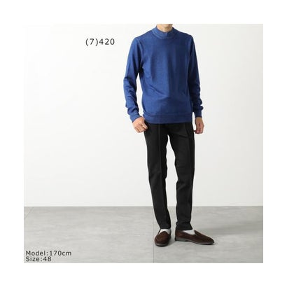 GRAN SASSO モックネック ニット 55108 22792 ウール 製品染め （495/ダークグリーン）｜詳細画像