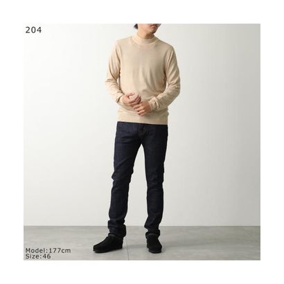 GRAN SASSO モックネック ニット 55108 22792 ウール 製品染め （495/ダークグリーン）｜詳細画像