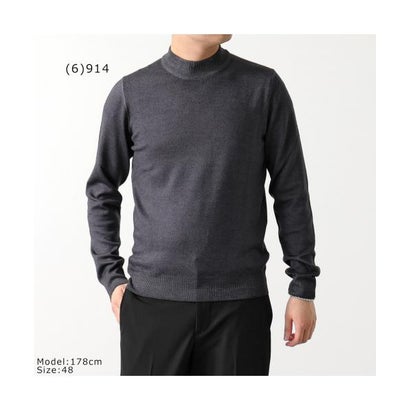 GRAN SASSO モックネック ニット 55108 22792 ウール 製品染め （495/ダークグリーン）｜詳細画像