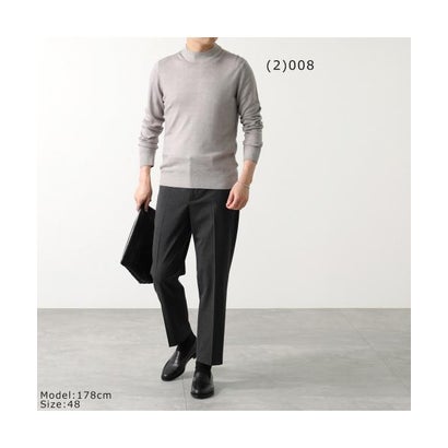 GRAN SASSO モックネック ニット 55108 22792 ウール 製品染め （495/ダークグリーン）｜詳細画像