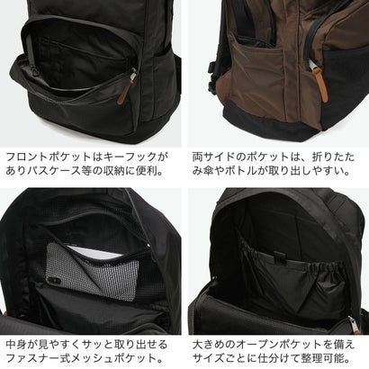 日本正規品 リュック メンズ レディース デイパック 大容量 ブランド カジュアル バックパック リュックサック 軽量 軽い 通学 通勤 A4 B4 30L おしゃれ クラシック キャンパスデイL （ウォルナットブラウン）｜詳細画像