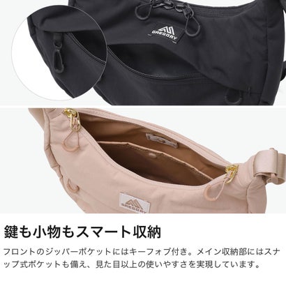 日本正規品 ショルダーバッグ レディース 小さめ 斜めがけバッグ ブランド 軽量 軽い 斜めがけ カジュアル ラウンド型 ワンショルダーバッグ 1L スージー ハーフムーンショルダーS （クリームブリュレ）｜詳細画像