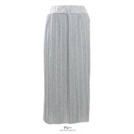 [ボトムス スカート]カットプリーツロングスカート[190675] （グレー）