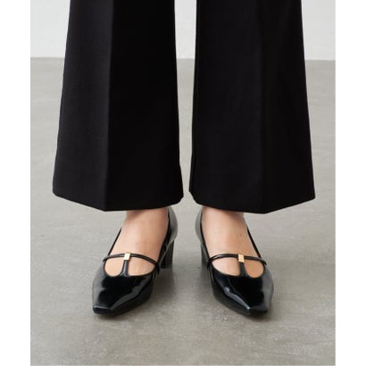 グリーズ GRISE 《追加予約/WEB+一部店舗限定》GRISE4cmナロースクエアメタルTストラップパンプス （ゴールド）｜詳細画像