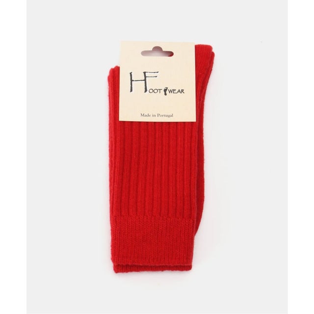 H FOOT WEAR/エイチ フットウェア RIB SOCKS （レッド）